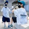 Sommer Kinderkleidung Jungen Mädchen Mode Amerikanischer Stil Cartoon Kleiner Bär T-Shirt Kurzarm Oberteile Kinder O-Ausschnitt T-Shirts