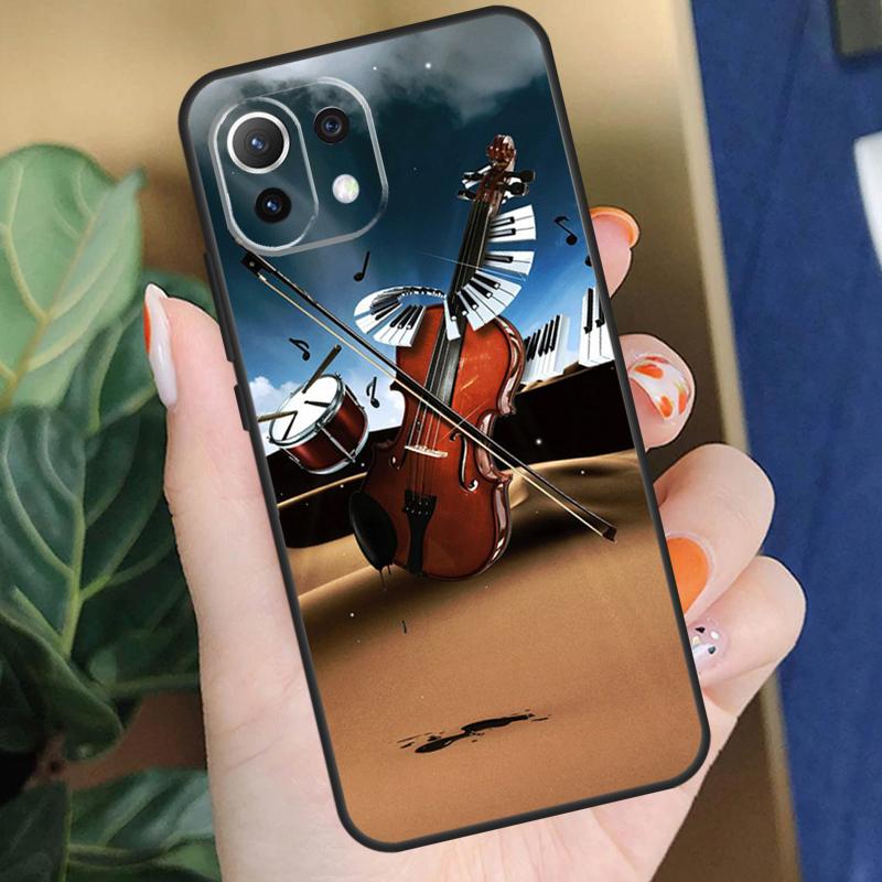 Violin Piano Case For Xiaomi 15 14 Ultra 13T 14T 15T Pro 17 Pro Max POCO F8 F7 F5 F6 X5 X6 X7 Pro Coque