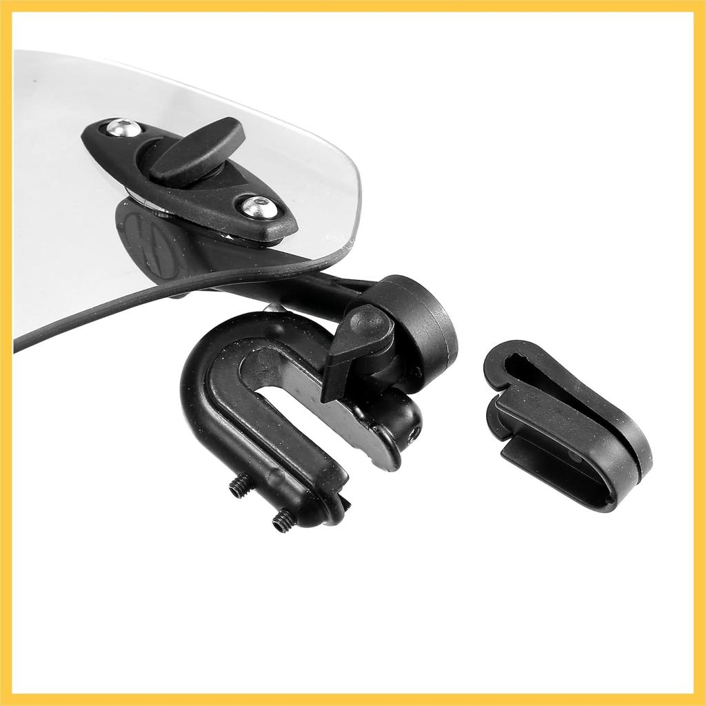 28.5cm Motorcycle Windshield Motorcycle Wind Deflector Clear Lens Adjustable Clip Windshield Extension Universal Fit for Most Motorcycle Scooter Auto