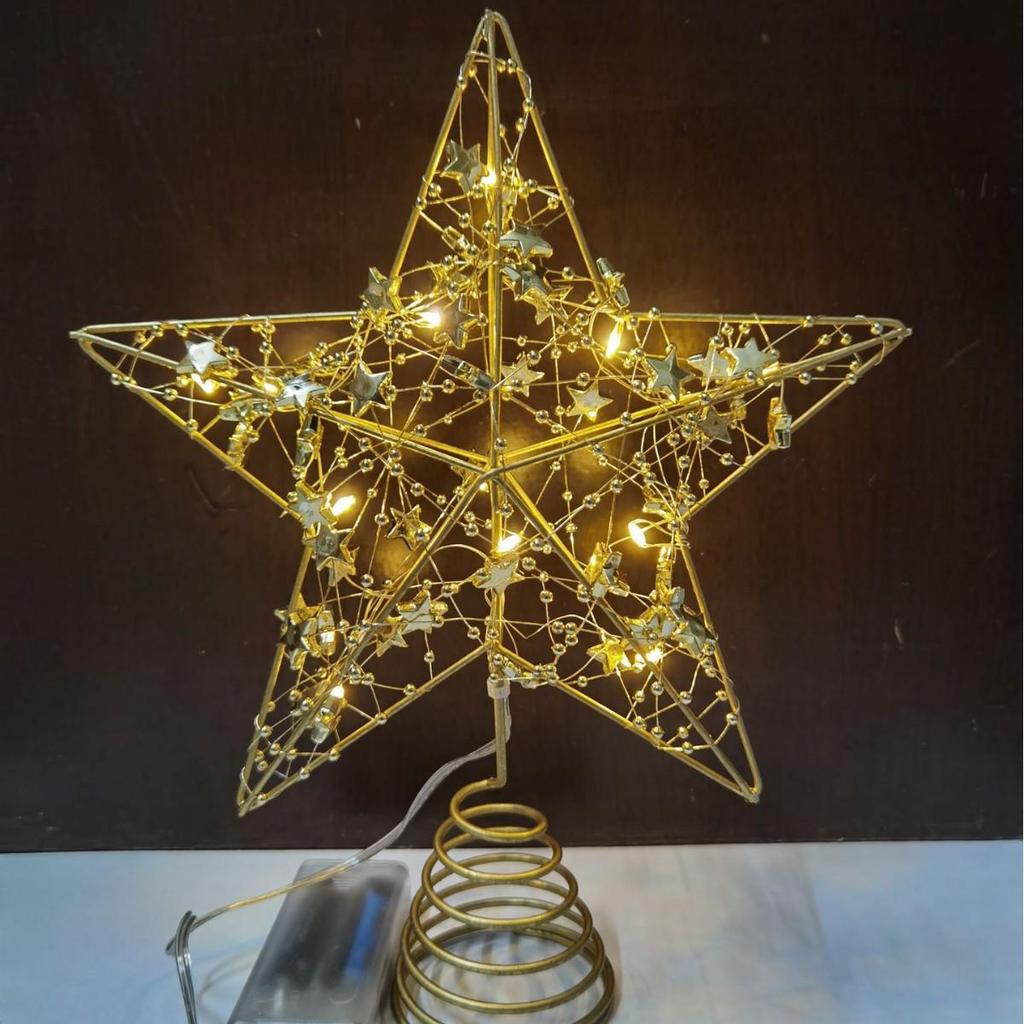 Yuzhu Line Tree Top Star Christmas Tree and Window Decorations