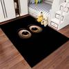 Glowing Eyes on Black Carpet suitable as a non-slip mat for the living room or bedroom sofa