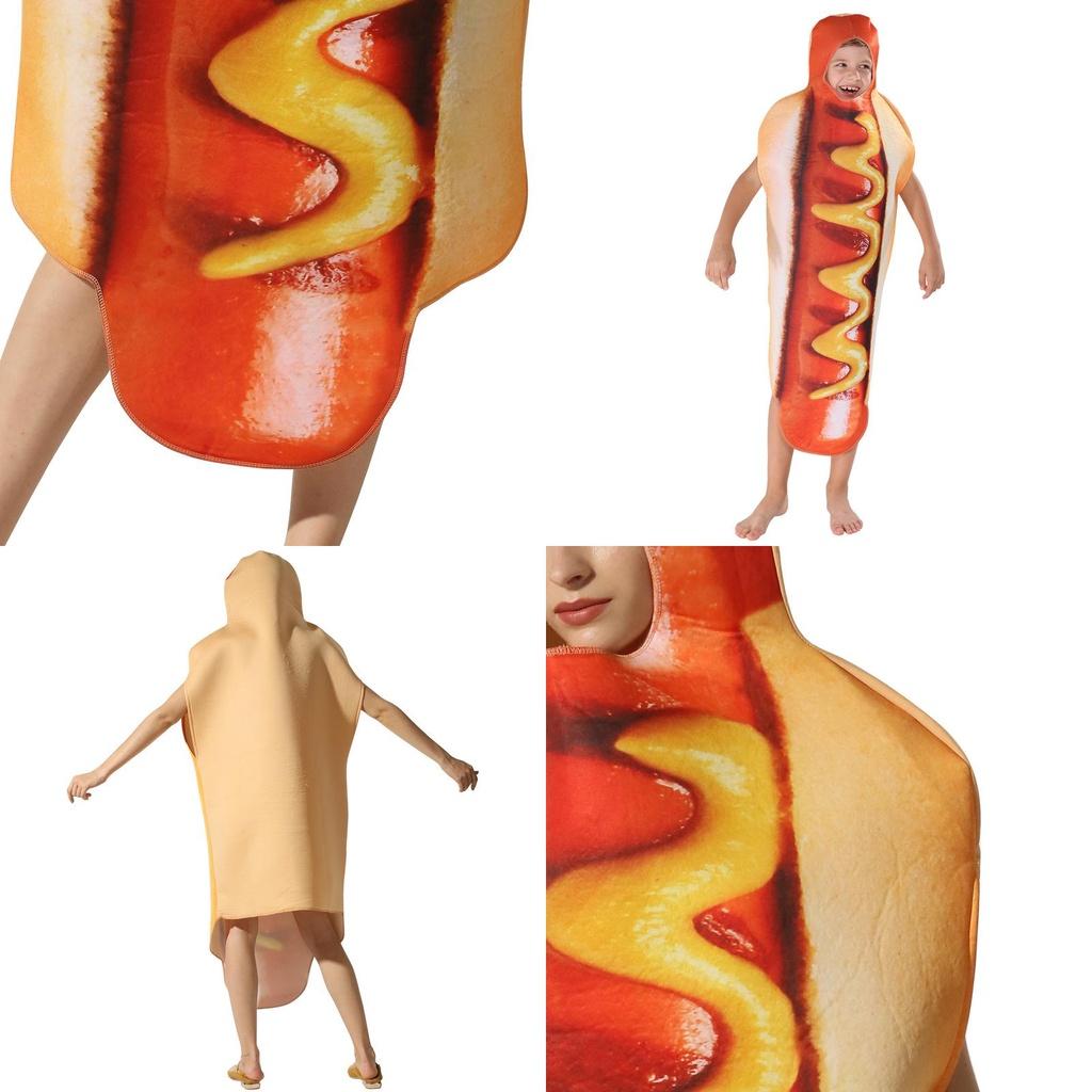 Kreativní a okouzlující kostým hot dogu pro hraní rolí a jevištní vystoupení