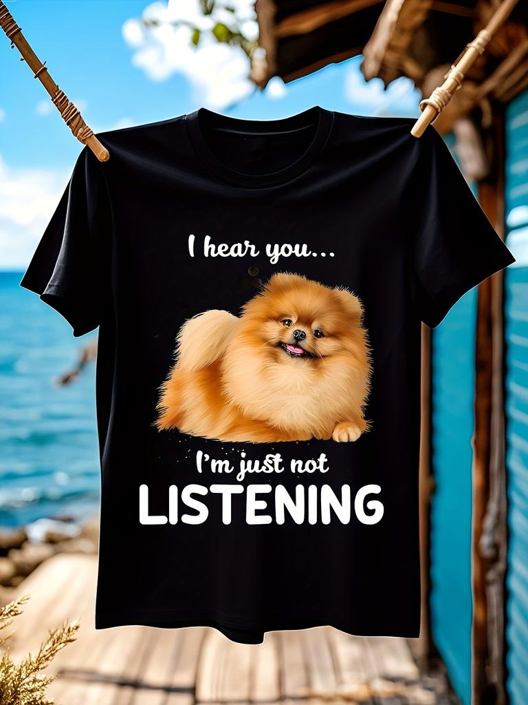 Funny I Hear You... Not Listening Pomeranian Dog Lovers T...