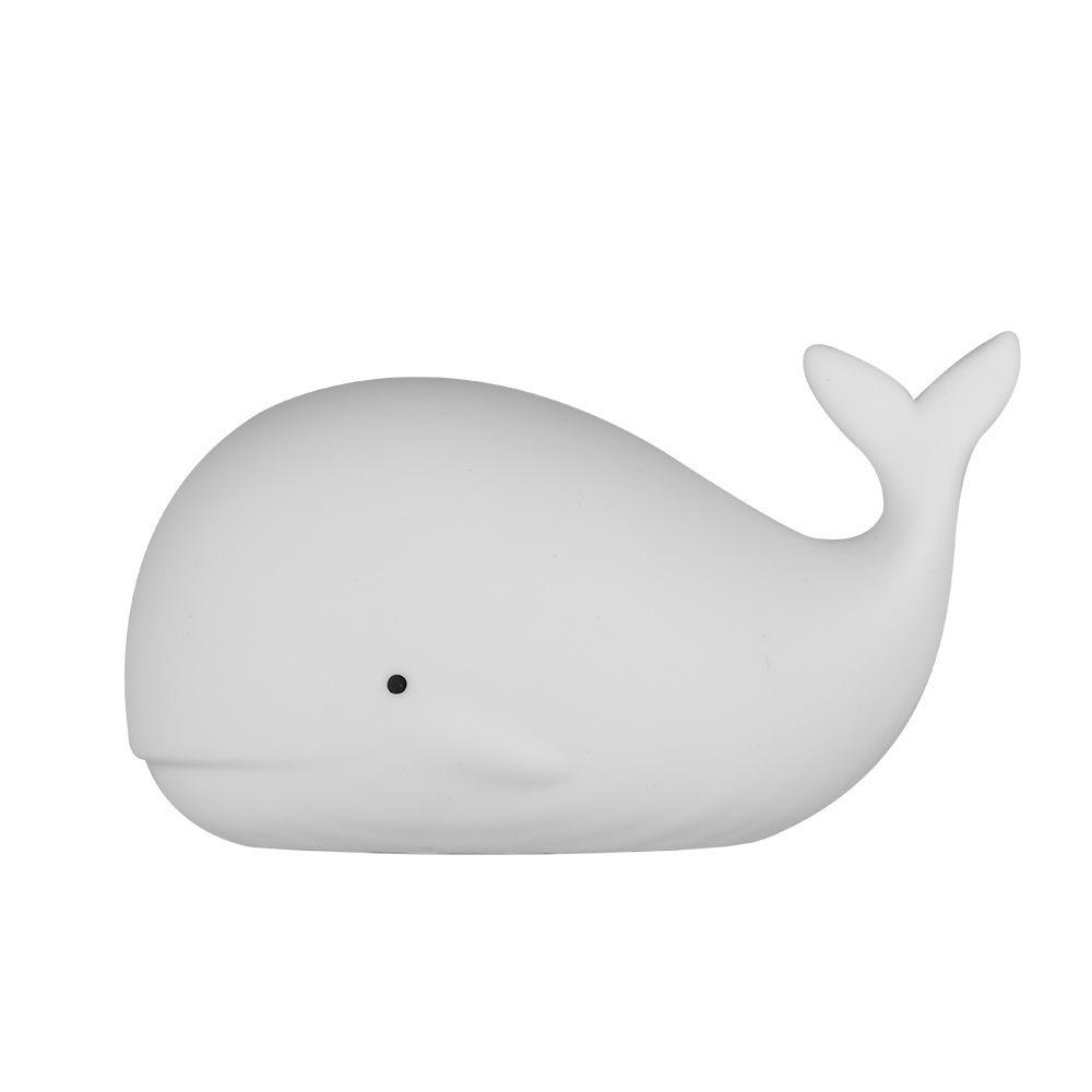 Whale Pat Pat Silicone Night Light - Color-Changing Sleep Aid and Eye Protection for Bedroom Ambiance