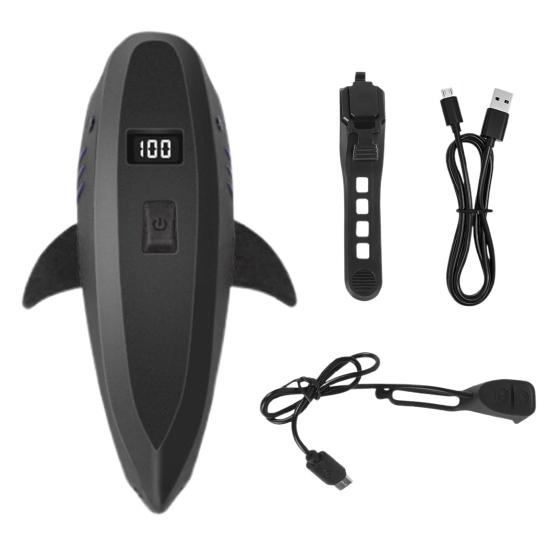 Kids Bicycle Shark Horn Light Waterproof USB Rechargeable 120dB High Decibels 400 Lumens Universal Night Riding Road Bike Headlight Front Lamp