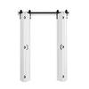 Bifold Barn Door, 1219 x 2134 mm, MDF Bi-Fold Sliding Closet Doors, Hardware Kit Included, H-Frame Space-Saving Design, Pre-Assembled Panels for