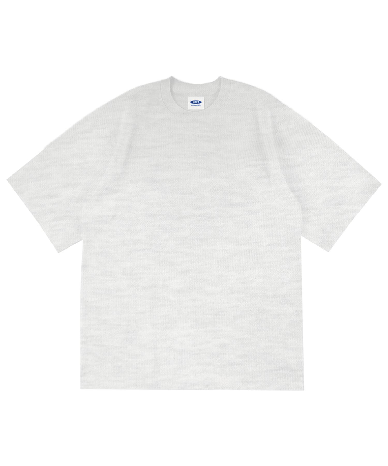 Entity Plain Oversized Short Sleeve T-Shirt White Melange White Melange/S