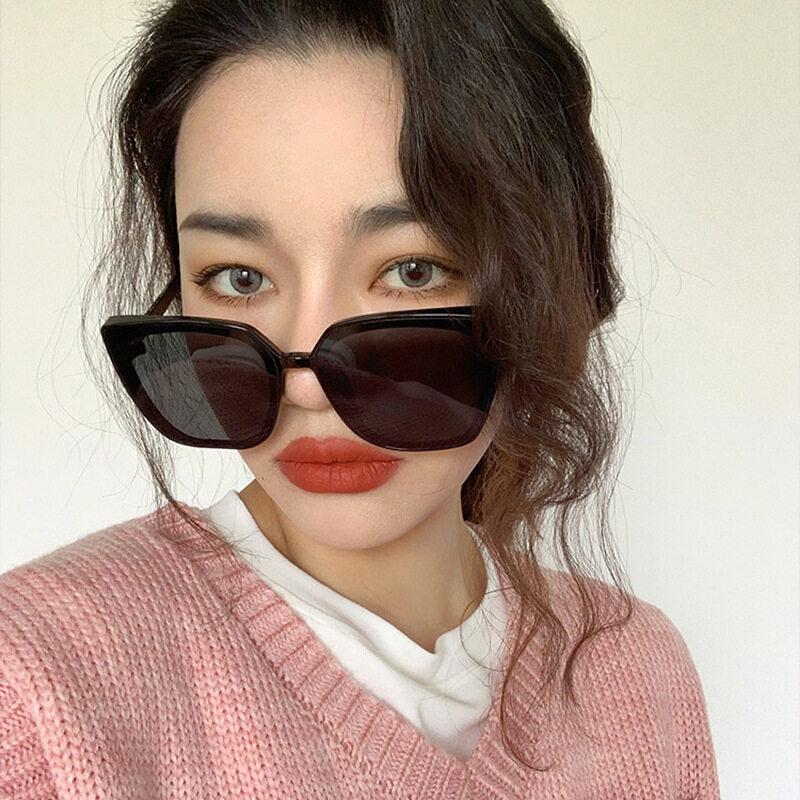 New Box Face-Lift Sunglasses Female Trend Net Red Same Style Retro Sunglasses Ladies Big Frame Glasses Women's Sunglasses