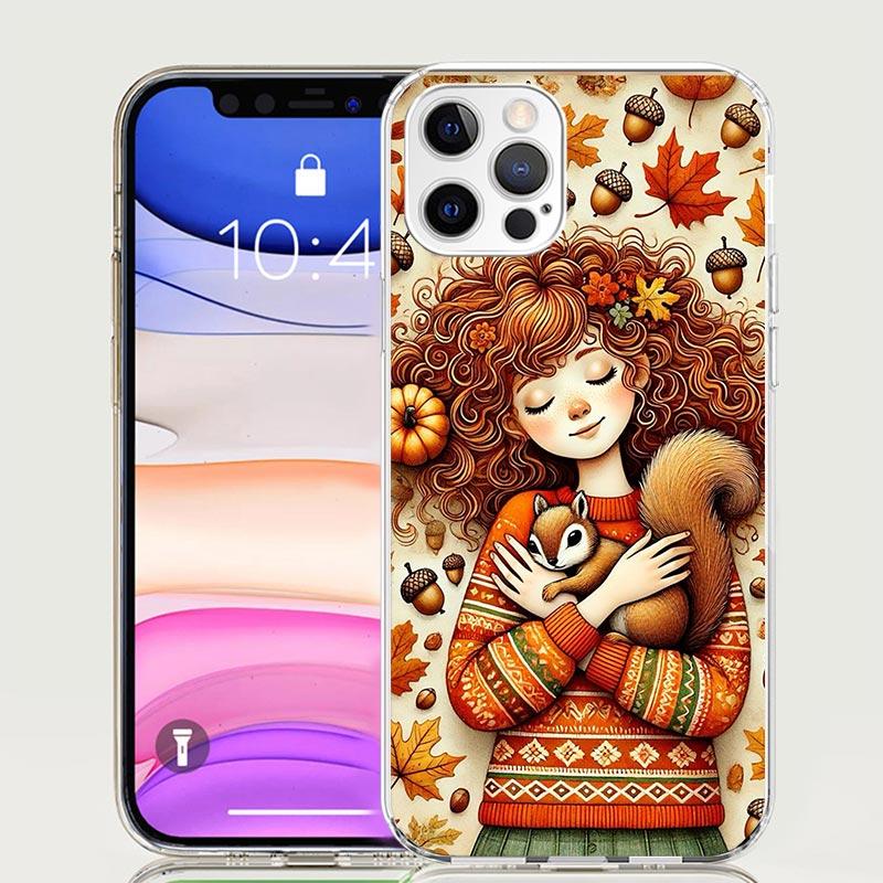 Animal Squirrel Phone Case for Apple iPhone 17 Air 16 15 Plus 14 + 13 Mini 12 11 Pro Max 7 8 SE 16Max Soft Shell Cover Coque 17