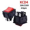 1 PCS,30/35A 250V AC High Current,ON/OFF KCD4 Special for Welding Machinered Copper Rocker Power Switch 4/6Pin Button Switches Switches4