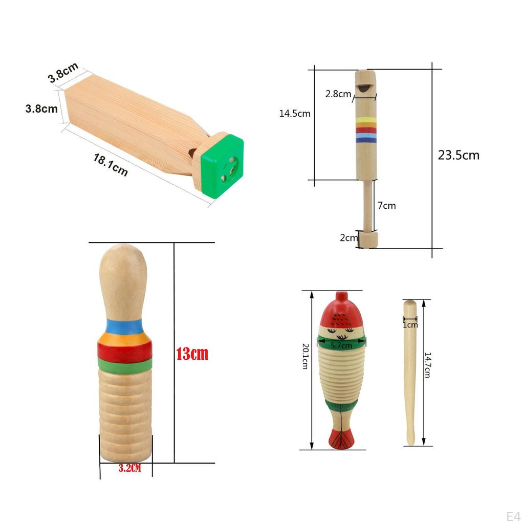 Kreative Holz-Percussion-Instrumente für Kinder - Musikalisches Kunstset Junge Musiker