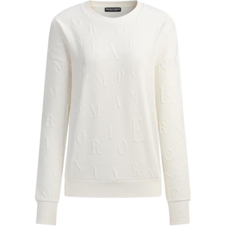 

Emporio Armani 2025 Autumn Winter 3D Letter Print Simple Round Neck Sweatshirt Women sweatshirt EW002499-AF15357-F1020 XS