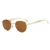 Round Small Frame Sunglasses Metal  New European and American Sunglasses Ins Same Style Fashion Trendy Women