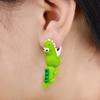 Handmade Polymer Clay Soft Cute Crocodile Earrings Animals Wear Cute Green Alligator Earrings Studs