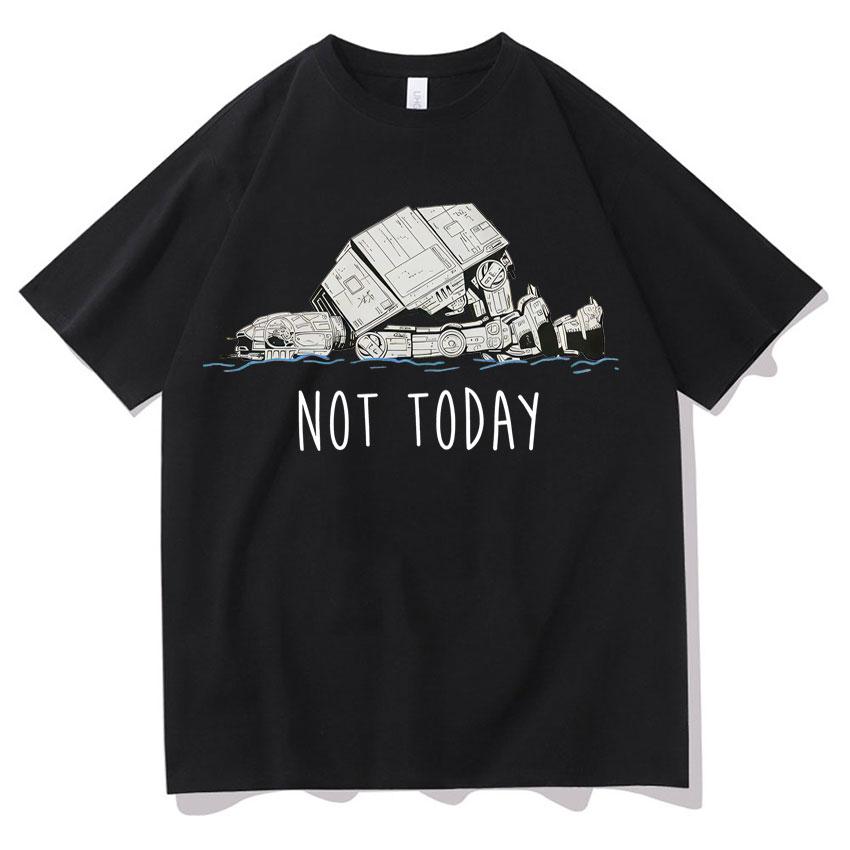 Funny At Walker Not Today T Shrits Unisexs Women Oversized Tee Shirts High Quality Aesthetic Short Sleeves Gothic Clothes Teenagers