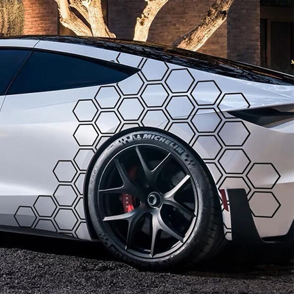 Car Sticker Universal Honeycomb Graphics Film Cars Body Decor Stickers Car Exterior Sticker Auto Vinyl Honeycomb Open Style Tape