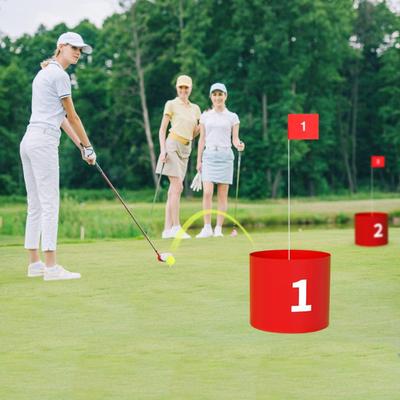 Portable Golf Practice Set Pickballs Beach Bucket Training Kit with Chipping Net Lightweight