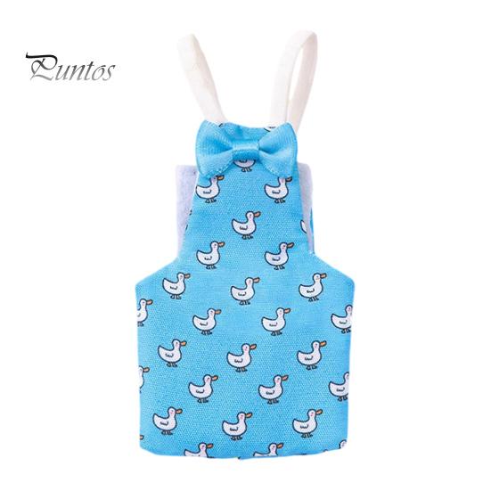 Parrot Hygiene Accessory Diaper, Cute Cartoon Print Bird Diaper with Bow, Reusable Nappy Flight Suit for Cockatiels Lovebirds Budgerigars Clothing