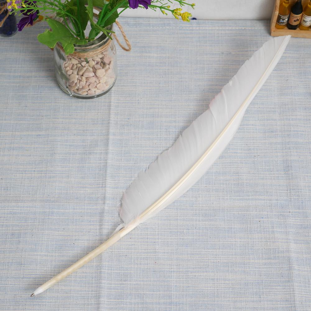 

2 шт. Пластиковая шариковая ручка в стиле ретро с пером для офиса, студента, домашнего декора