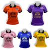 THAILAND National Football Soccer Vintage Polo Shirt Women Lady Training JERSEY CHEER Print Quick Dry Short Sleeve Uniform Elephant Flag Badge Logo