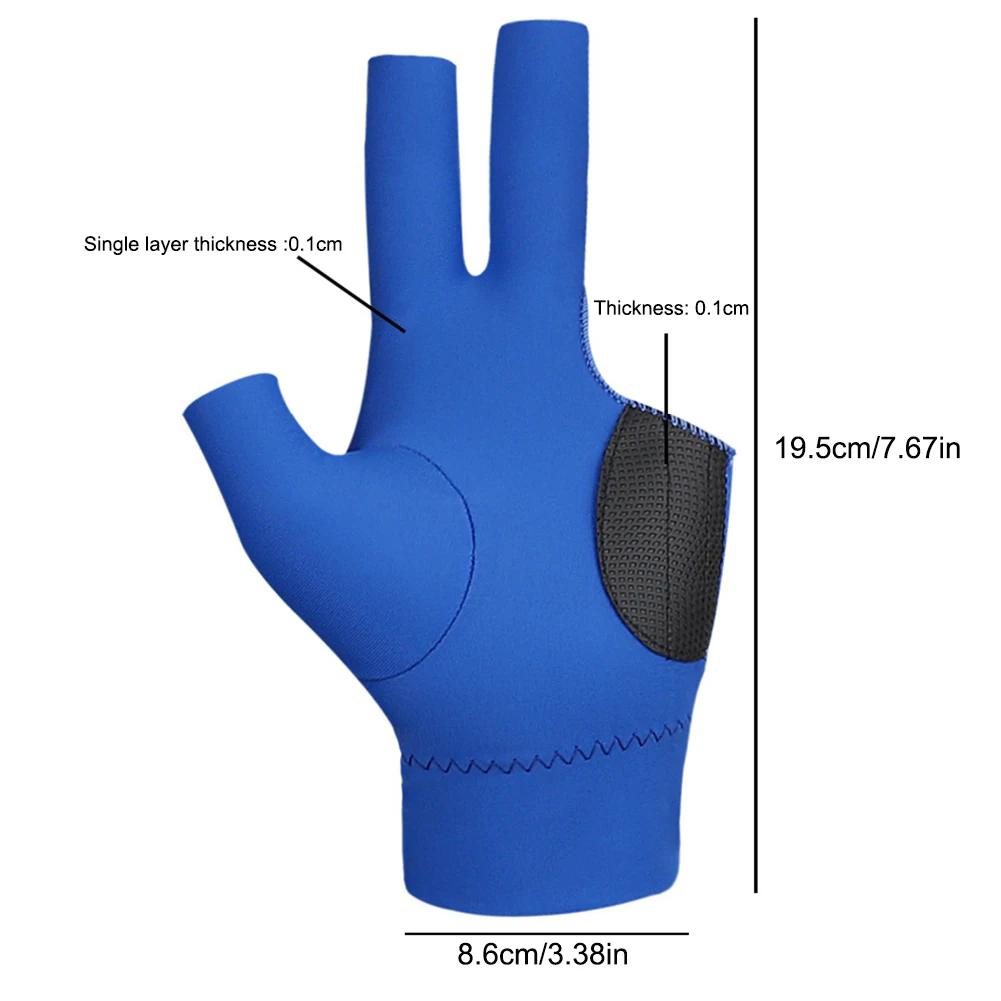 Open Fingers Pool Gloves Non-Slip Spandex Snooker Billiards Match Gloves Left/Right Hand Pool Cue Gloves Billiard Accessories