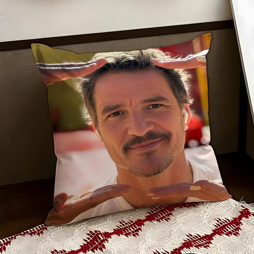 New PPedro PPascal Cushion Cover Reversible Soft Durable Pillow Cover Home Car MultiScene Use for Daily Comfort