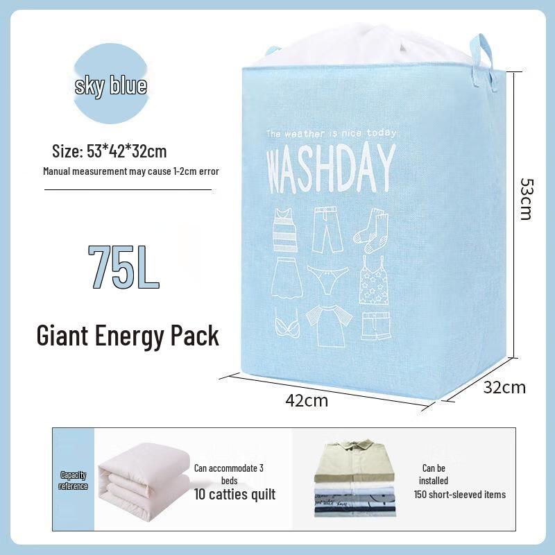 JINGRUIXIANG Cotton Linen Laundry & Storage Bag