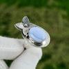 Birthday Gift For Her Natural Blue Lace Agate Promise Adjustable Ring 925 Silver