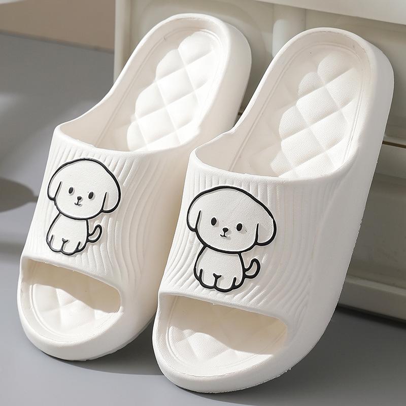 New Summer Sandals and Slippers Female Home Soft-soled Non-slip Dog Cartoon Slippers Cartoon Slippers Male Summer