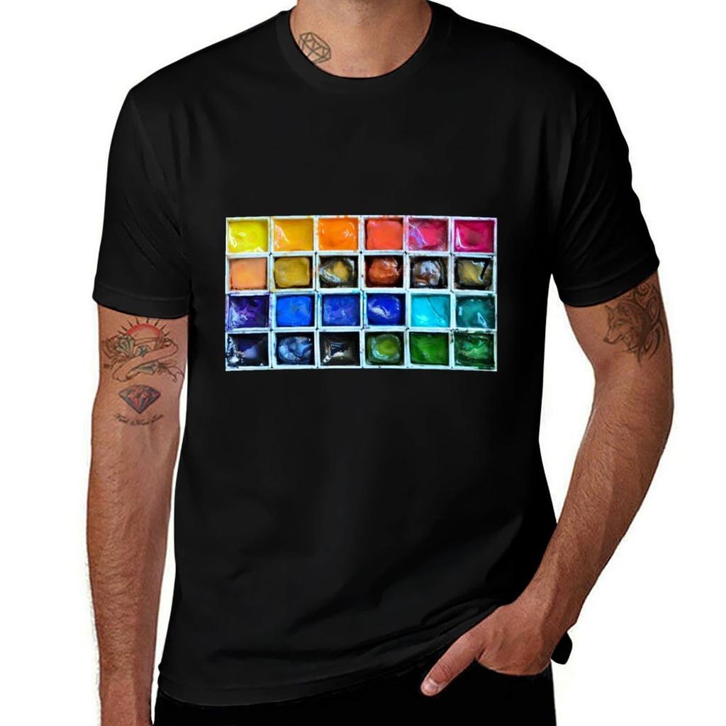 Paint Box Tshirt Large Size Casual Tee Shirt