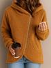 Women's Soft Fleece Zip Up Hooded Jacket Casual Outerwear