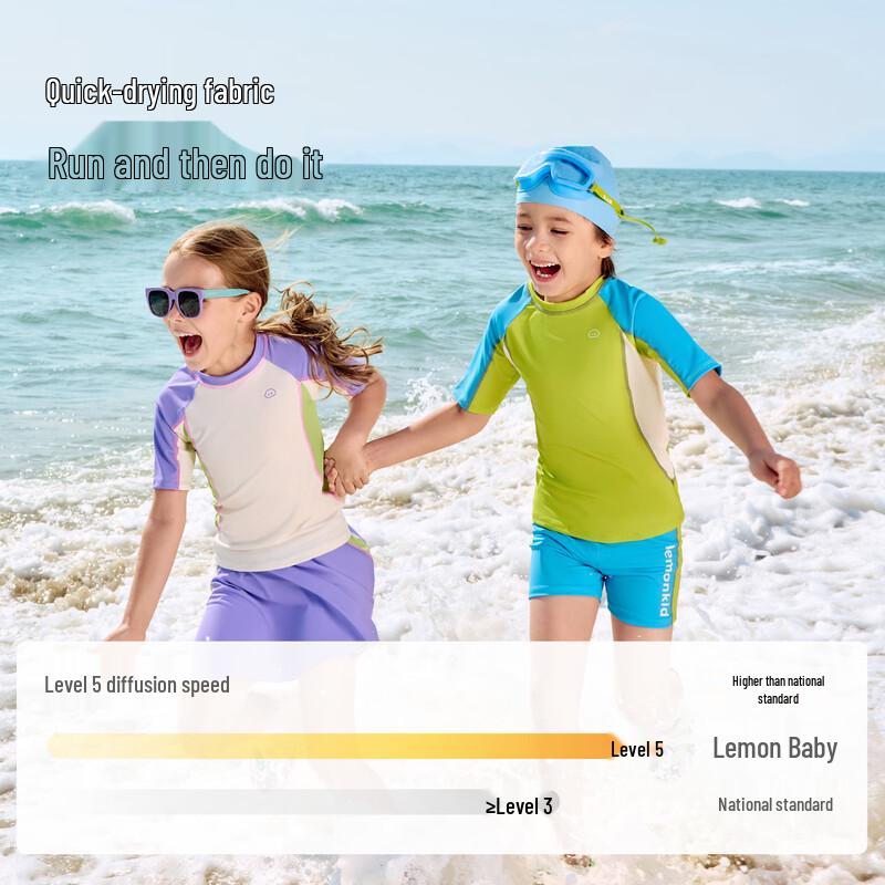 Lemonkid Kids' Sun Protection Split Swimsuit Set