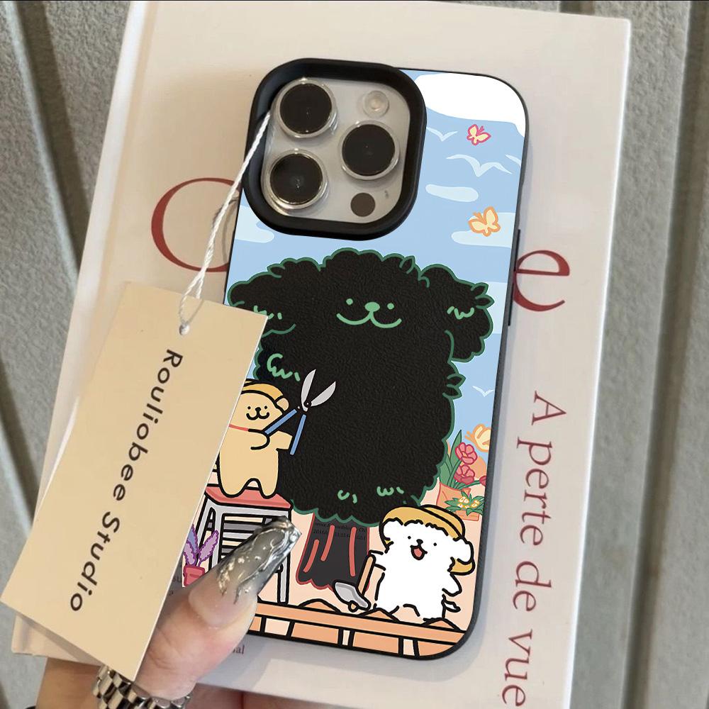 

Cute Ins Korean Puppy Cool Lichee leather pattern Phone Case For Samsung A57 A36 A26 A07 A55 A35 A16 A06 A54 A34 A25 A05 4G 5G Samsung A04e