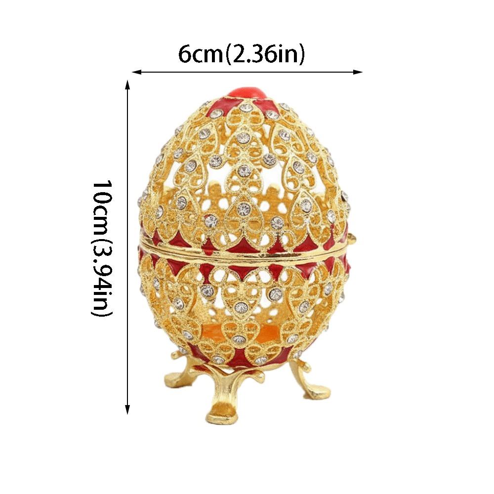Zinc Zinc Alloy Material Egg-Shaped Box Enamel Color Jewelry Storage Box Jewelry Box Jewelry Organizer