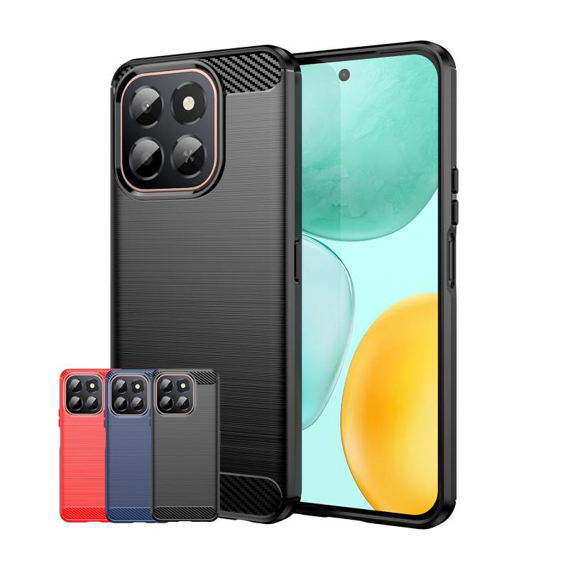 For Huawei Honor X6C Case Cover Honor X6C Capa Shockproof Silicone Phone Bumper Back Armor Soft TPU Carbon Fiber Funda Honor X6C
