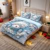 3pcs imitation relief Christmas snowman printed coreless bedding set multi size bedroom bedding decoration machine washable