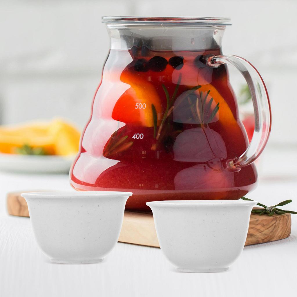 48Pcs Chinese Traditional Teacup Set Thickened Tea Bowl for Sampling Different Teas 60Ml Elegant Retro Tea Serving Bowl Reusable