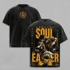 SOUL EATER Washed Vintage Graphic T-shirt Men Women Casual Oversized Unisex Streetwear Trendy Cotton Retro Fashion Classic Tee