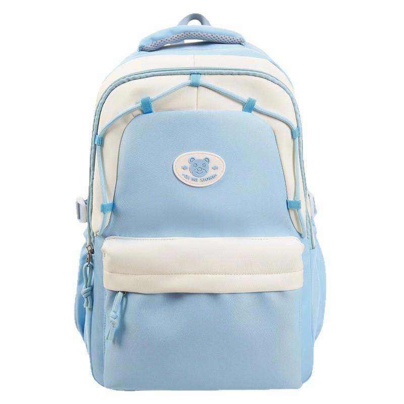 New Decompression Large Capacity Schoolbag Junior High School Girls and Senior High School Students Light Campus Backpack.