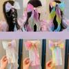 Chiffon Bogen Haar Clips Für Baby Mädchen Bunte Lange Band Kinder Haarnadeln Süße Prinzessin Baby Haar Zubehör Neue Stil