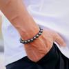 Minimalist 4/6/8/10/12mm Natual Hematite Stone Bracelet For Men Meditation Healing Braclet Black Round Strand Braslet Pulseria