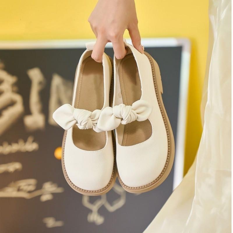 

Кожаные французские винтажные туфли Мэри в маленьких кожаных туфлях Женские британские туфли в стиле колледжа 40