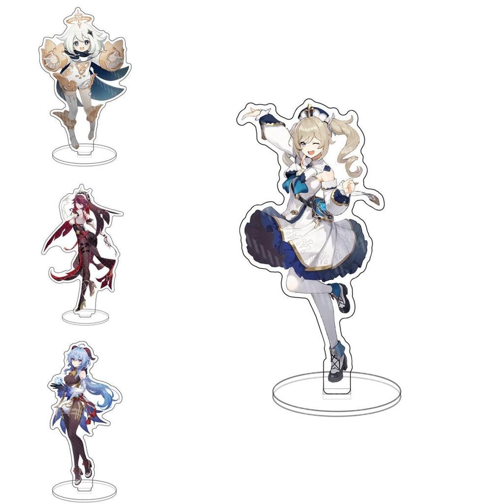 Genshin Impact Barbatos Keqing Barbara Hutao Acrylic Figure Stand Ideal For Decor