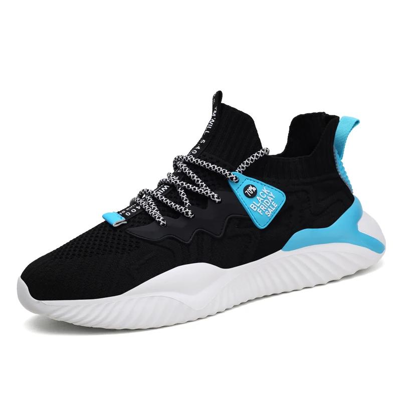 Summer  Knit Men Running Shoes Cheap Light Breathable Men'S Jogging Sneakers Comfortable Anti-Slip Male Exercise Shoes
