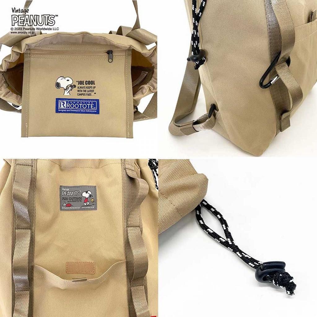 8322 Backpack Type Tote Bag Snoopy SNOOPY IP Theoru PEANUTS 8K [Rootote] (Pink)