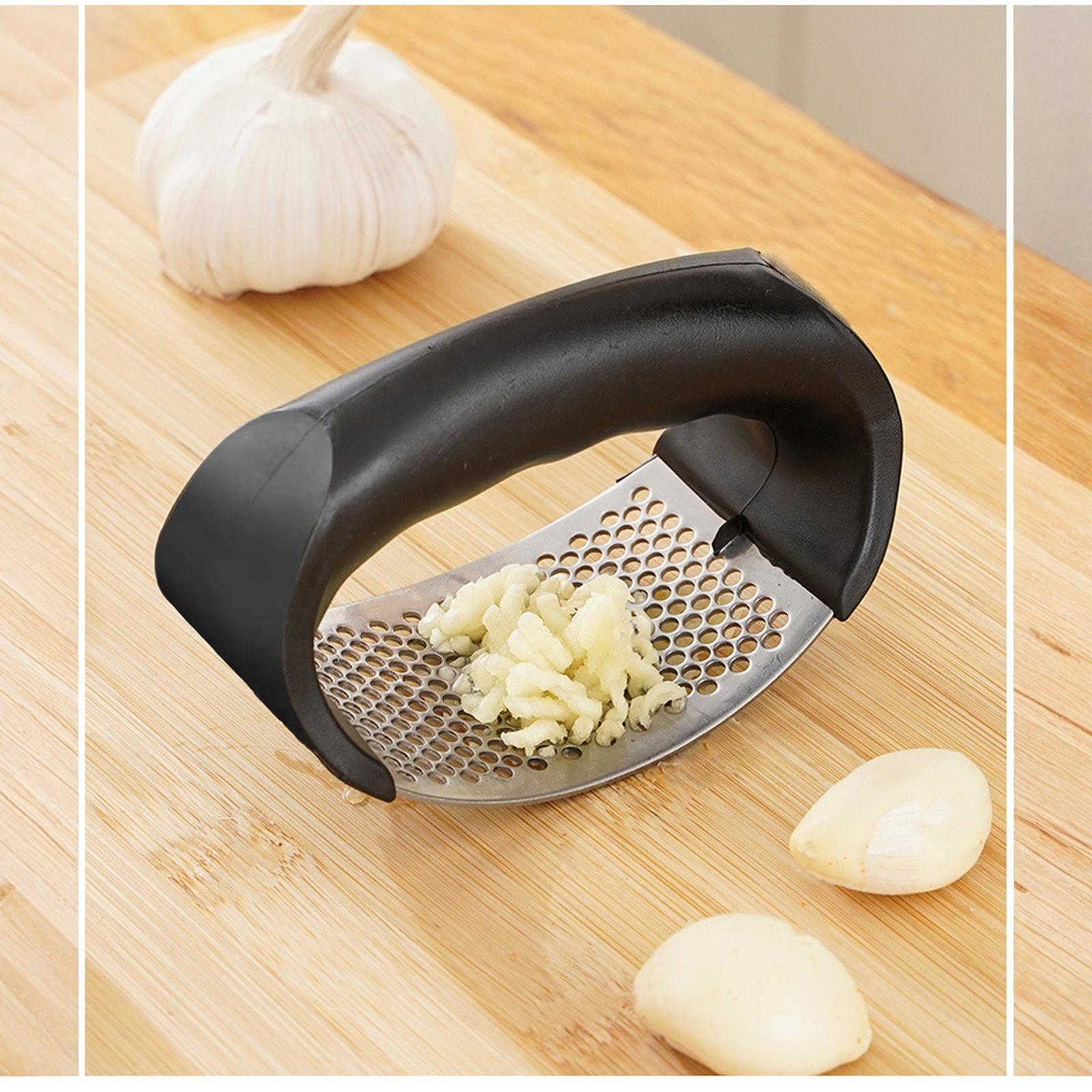Stainless Steel Garlic Press, Heavy Duty Garlic Mincer for Kitchen one size