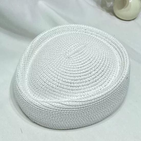 Yousheng Summer Beret Hat, Breathable Natural Straw Hat for Women, Stewardess Hat Headwear, Sun Protection Artistic Painter Hat for Outdoor Daily Wear