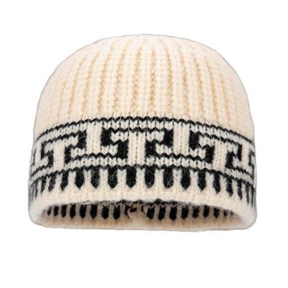 Tide brand ins blogger pullover knitted hat women's autumn and winter Korean version showing face small wool hat warm bucket basin hat