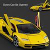 1:24 Lambor Countach LPI800-4 Veneno Toy Car Model Sound Light Pull Back Lift Tail Wing Miniature Vehicles Kids Souvenir Gifts