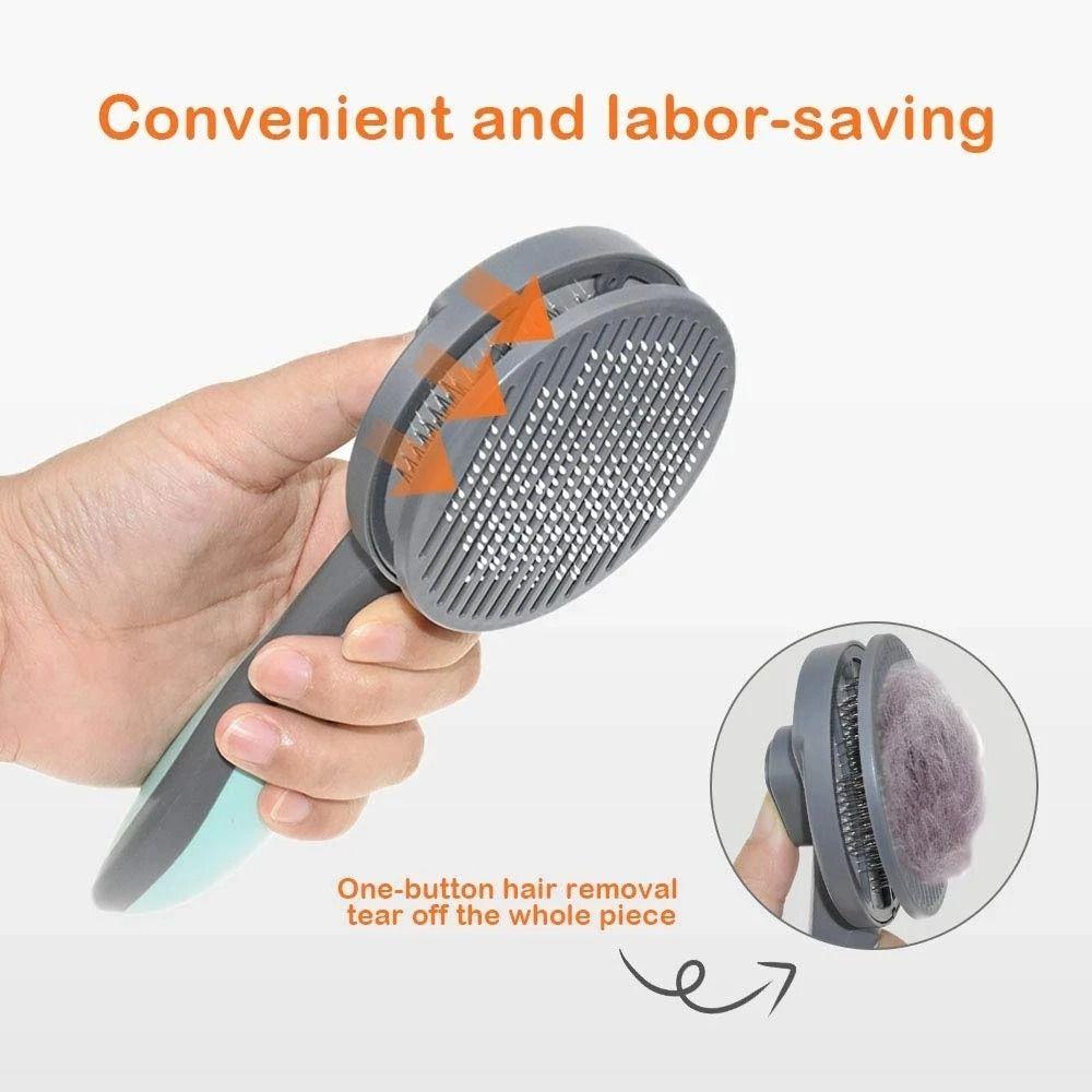 Stainless Steel Cat Hair Cleaner Float Hair Cleaning Pet Grooming Brush Dog Cat Comb  Pet Supplies